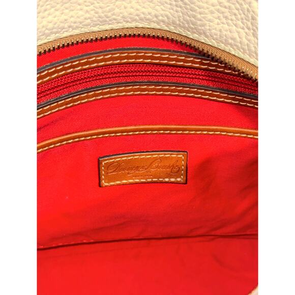 Dooney & Bourke Pebble Leather Small Lexington Tote Bag, Bone Colored - Picture 9 of 14